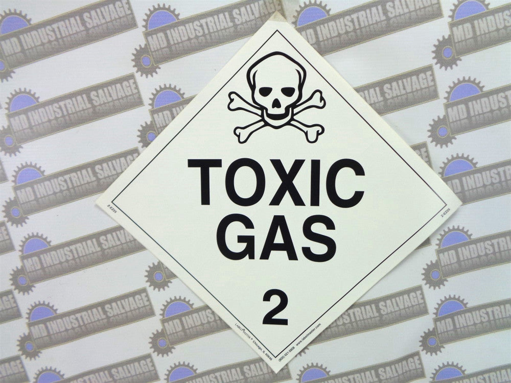 NEW LabelMaster TOXIC GAS 2 PN: Z-EZ25 WARNING Signs / Sticker 10-3/4" x 10-3/4"