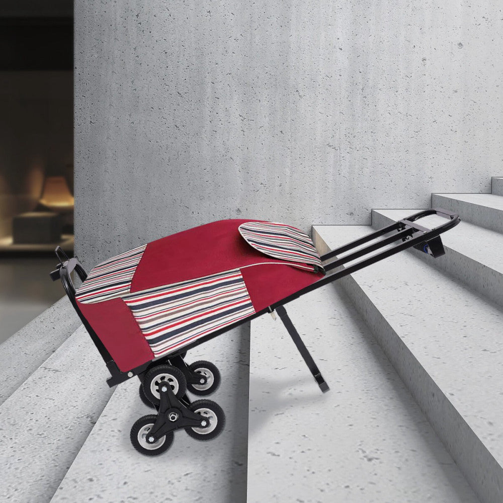 460lbs Capacity Portable Stair Climber Hand Truck Folding Trolley with 6 Wheels