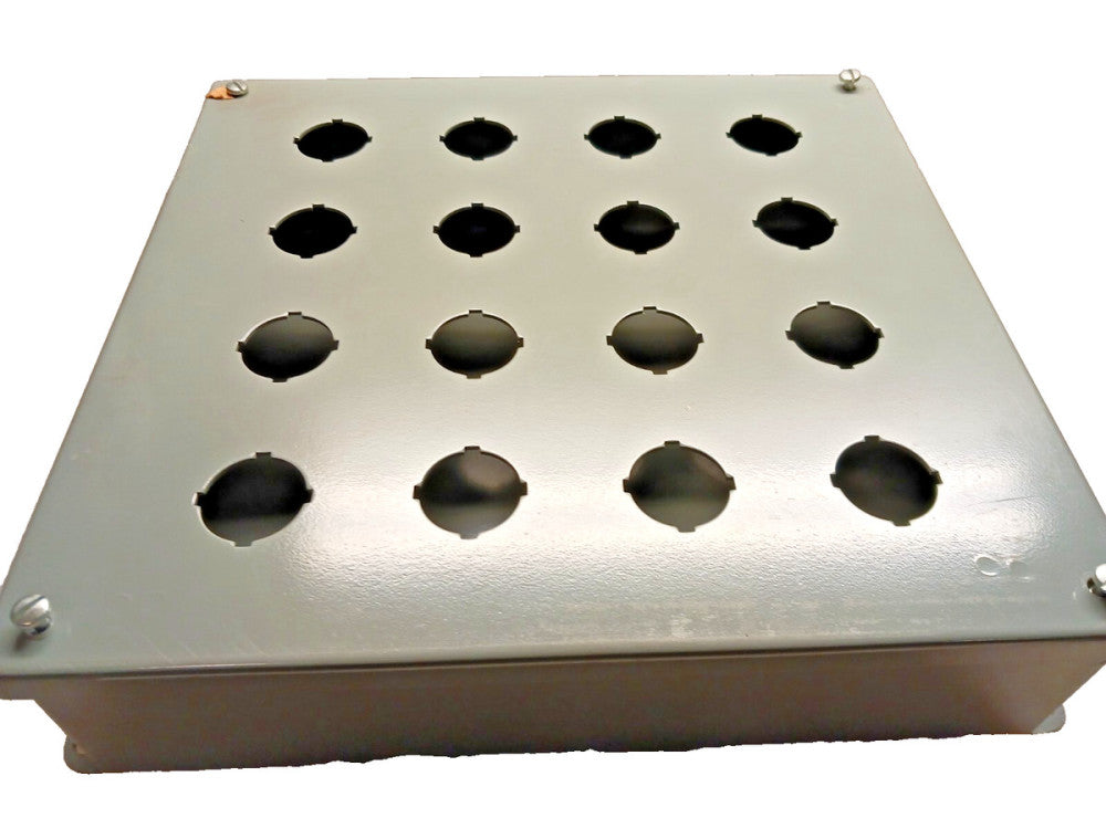 New 16 Hole Push Button Enclosure  12-1/2" x 12-1/2"