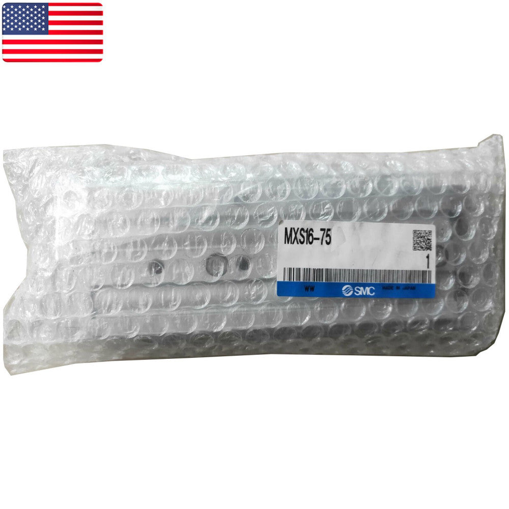 One New SMC MXS16-75 Double Acting Guided Cylinder Air Slide Table - US Stock