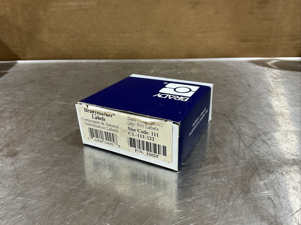 BRADYMAKER CL-111-122 Component & General Identification Labels NOS SURPLUS