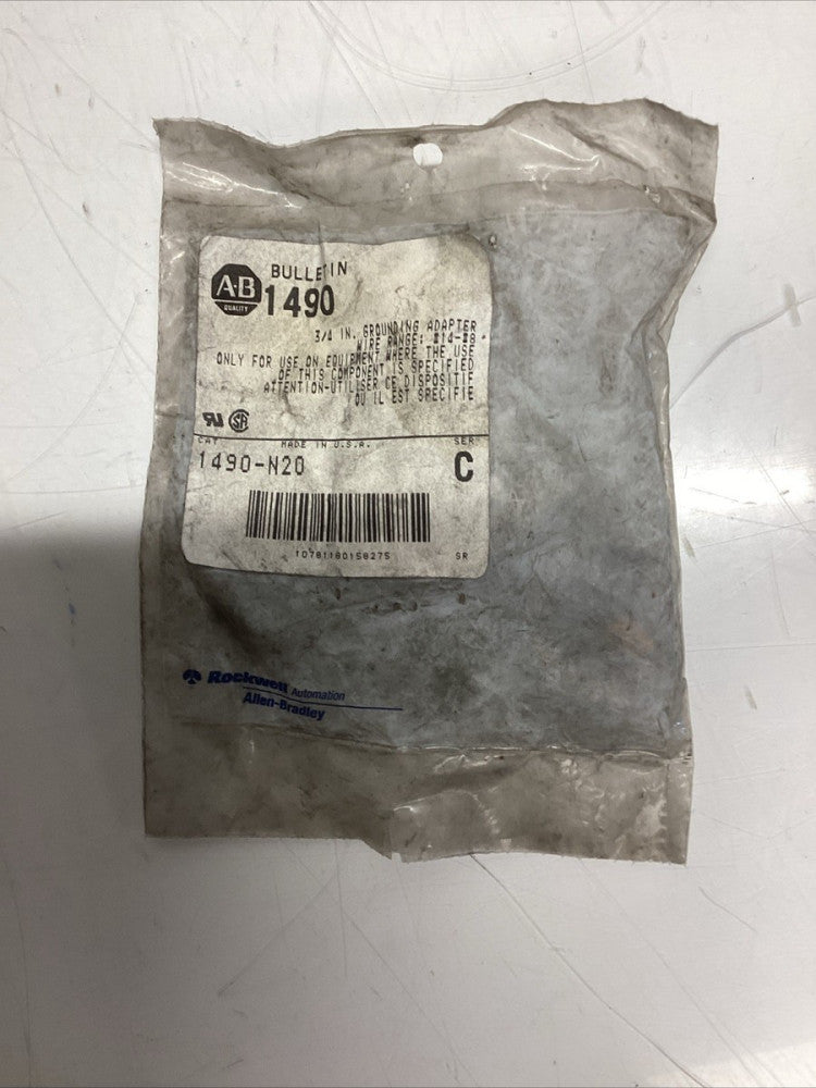 ALLEN BRADLEY 1490-N20 SERIES C GROUNDING ADAPTER 3/4, R-182