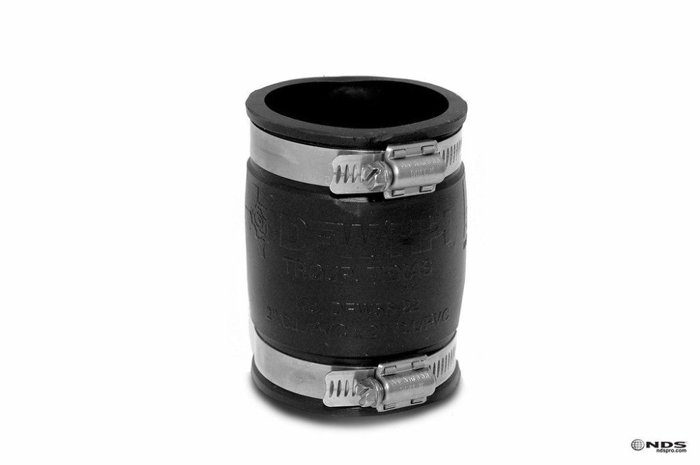 FLEXIBLE ELASTOMERIC PVC COUPLING 2" x 2" (3 PK)
