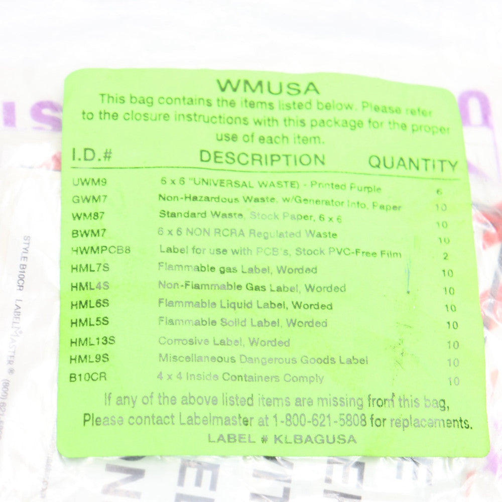 Labelmaster KLBAGUSA Miscellanous Dangerous Goods Label Kit