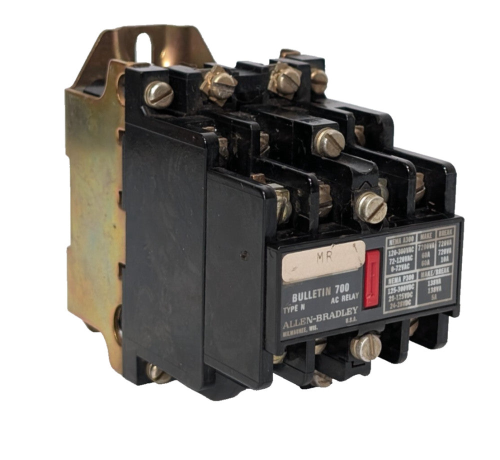 Allen Bradley 700-N800A1 AC Relay, NEMA A300, P300, Ser C, with 120V Coil