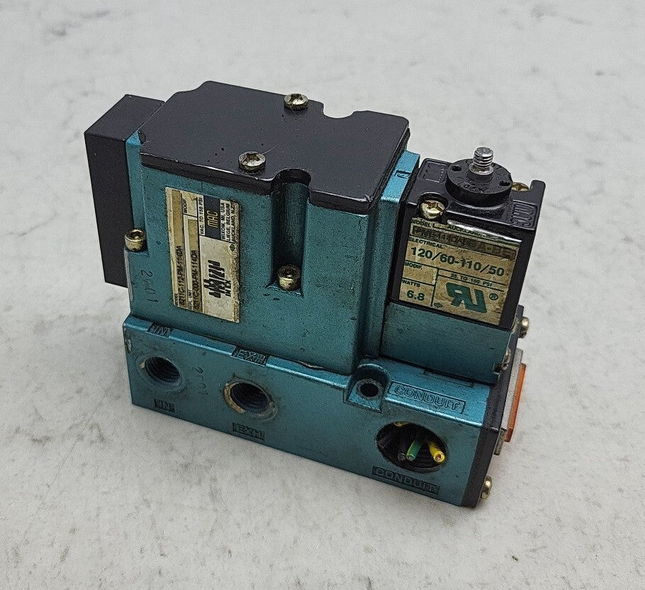 Mac 6211C-112-PM-114DA Solenoid Valve PME-114DABE Valve w/ Distribution Block