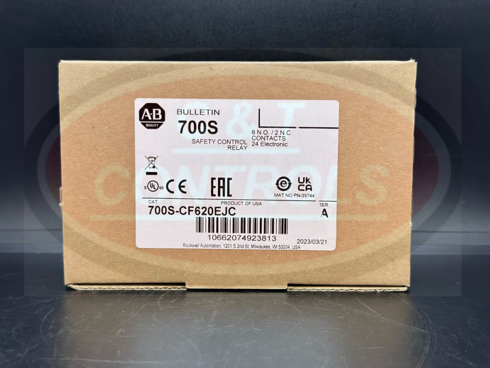 Allen Bradley 700S-CF620EJC Safety Control Relay 24VDC New In Box USA Stock
