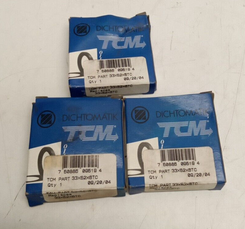 TCM 33x52x6TC Oil Seal (Lot Of 3)