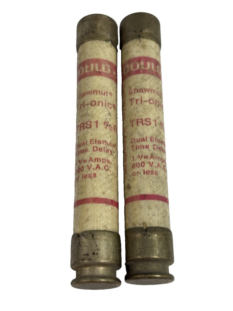 SHAWMUT TRS1-8/10R DUAL ELEMENT, TIME DELAY FUSE, 600V.A.C, 1-8/10 A LOT OF 2