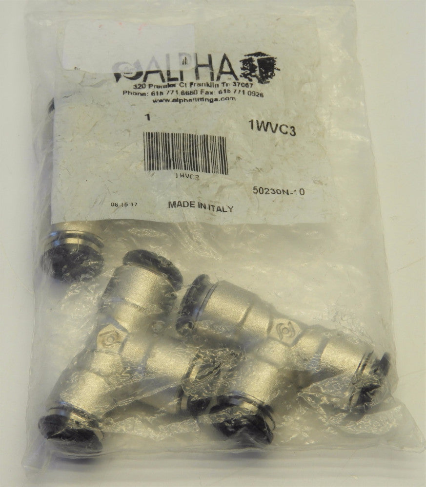 10mm Metal Union Tee Nickel Plated Brass 250 psi, 160 Degrees F Pack of 3
