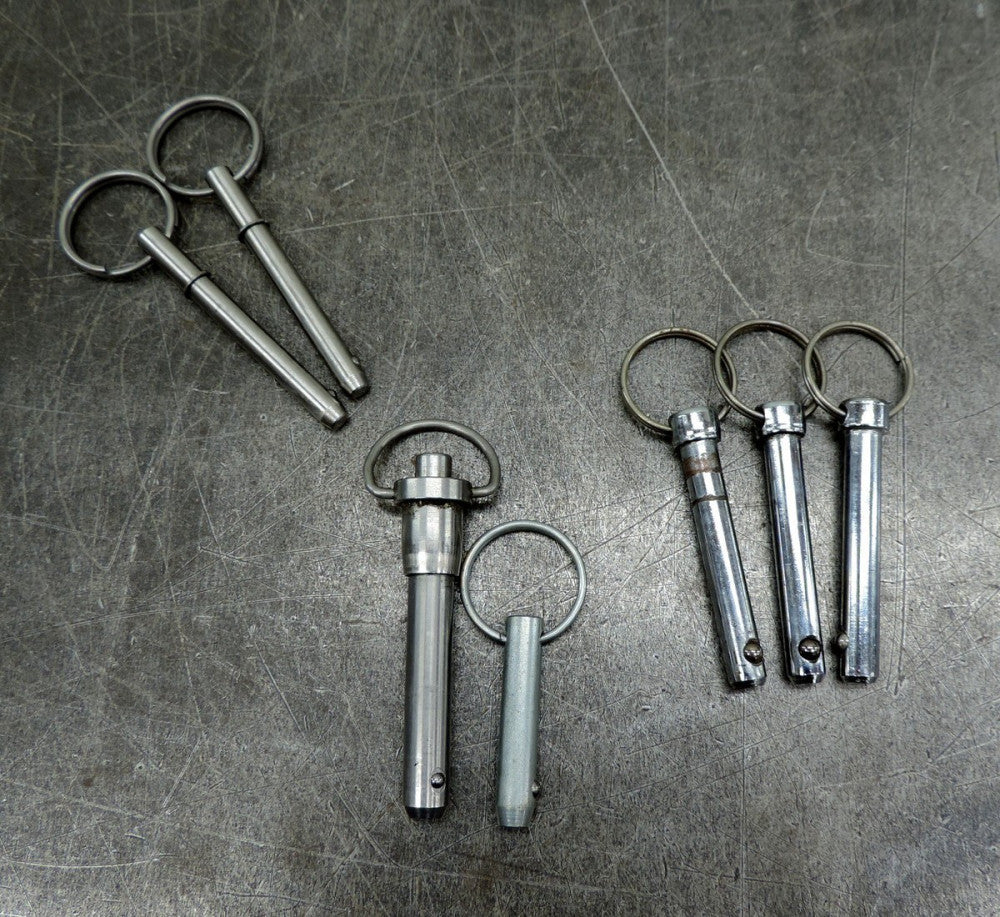 Lot of (7) Assorted Size Avibank Used Ball Lock QuickRelease Marine F Style Pins