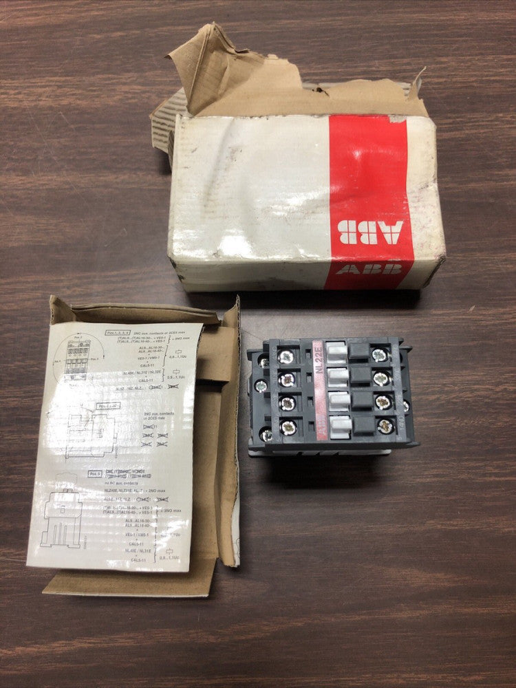 NEW ABB 1SBH143001R8922 CONTACTOR RELAY NL22E