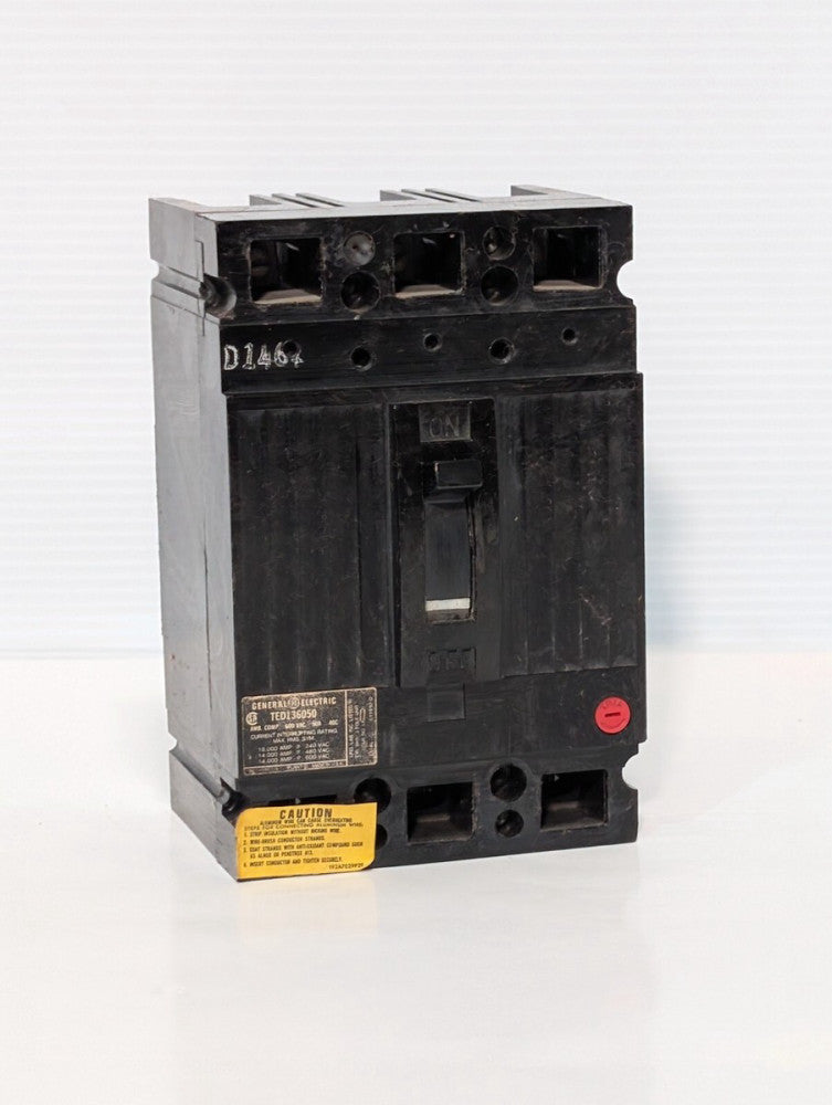 General Electric GE TED136050 Circuit Breaker, 50A 600VAC 250VDC 3P 18kA @ 480V