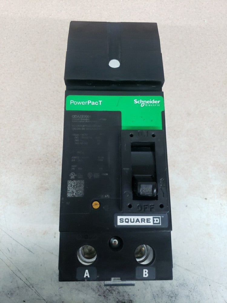 New Old Stock! Square D QDA222001 2 Pole 200A Circuit Breaker