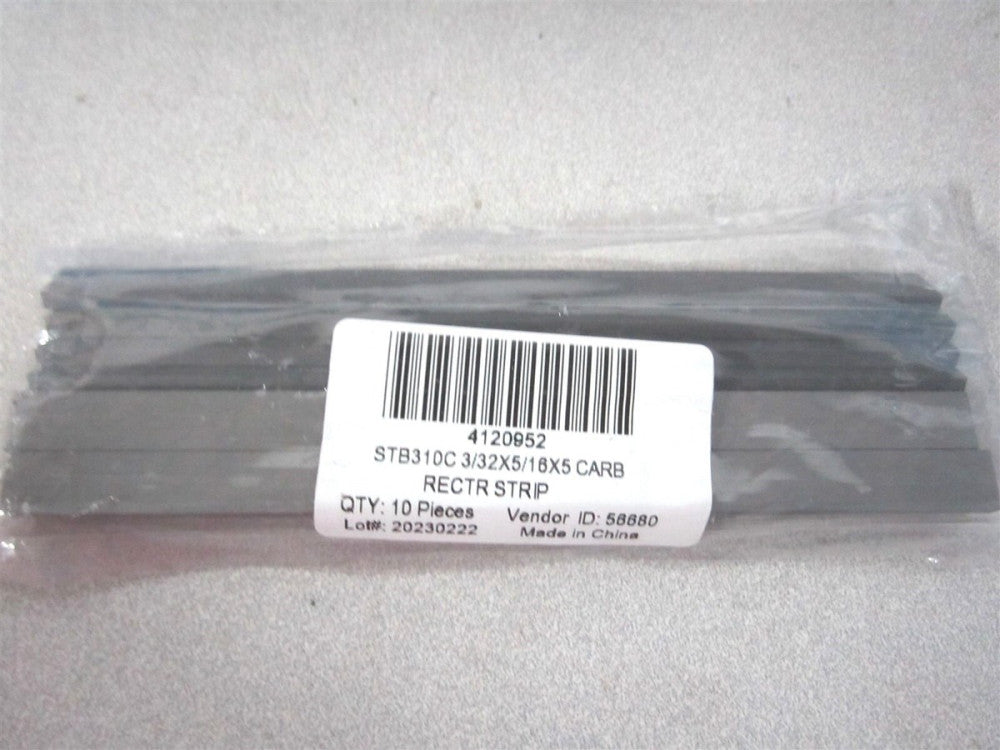 (STB310C) 5/16" x 3/32" x 5" OAL Rectangular Carbide Blanks - Lot of 10 