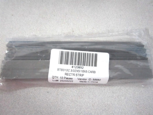 (STB310C) 5/16" x 3/32" x 5" OAL Rectangular Carbide Blanks - Lot of 10 