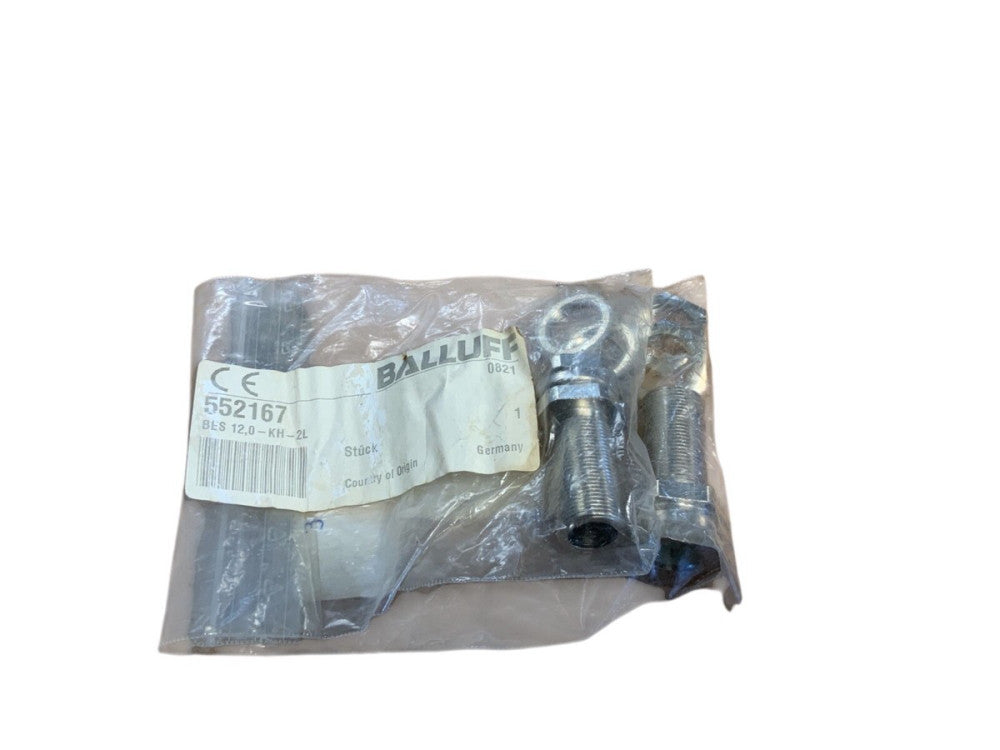 BALLUFF BES-12,0-KH-2L 552167 NOS M12 SENSOR BULKHEAD FITTING 1-5/8" L .422" ID