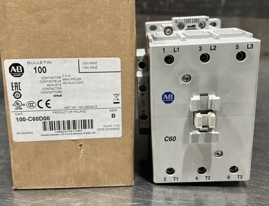 100-C60D00 AB IEC 60 A 100C60D00 Nos Surplus