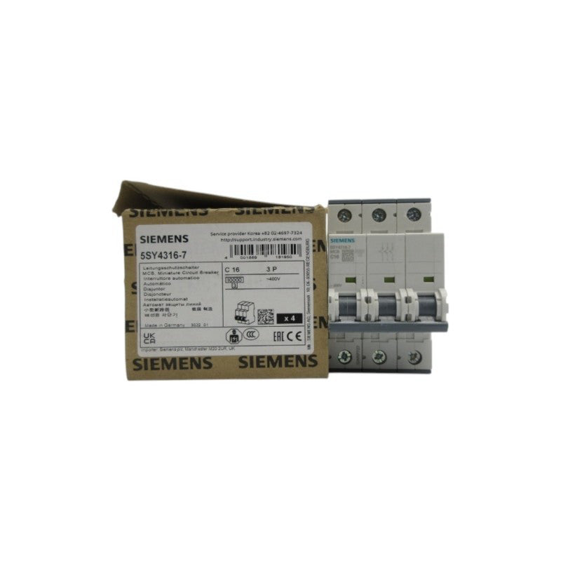 SIEMENS 5SY4316-7 400V 16A (PKG OF 4) NSMP