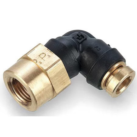 Legris 370Ptcr-6-4 Swivel Elbow, Brass, Black
