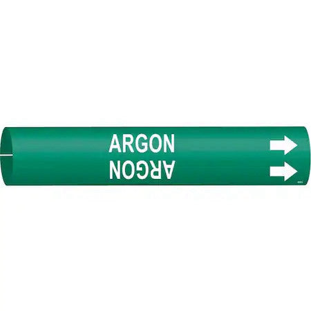 Brady 4006-C Pipe Marker,Argon,Grn,2-1/2 To 3-7/8 In