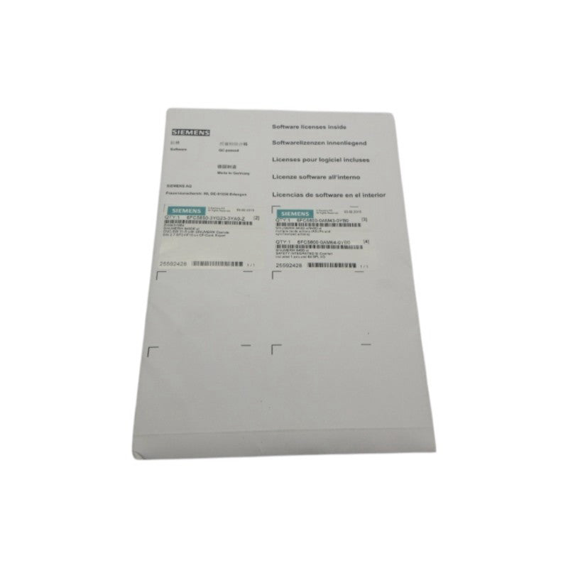 SIEMENS 6FC5850-3YG23-3YA0-Z NSFS