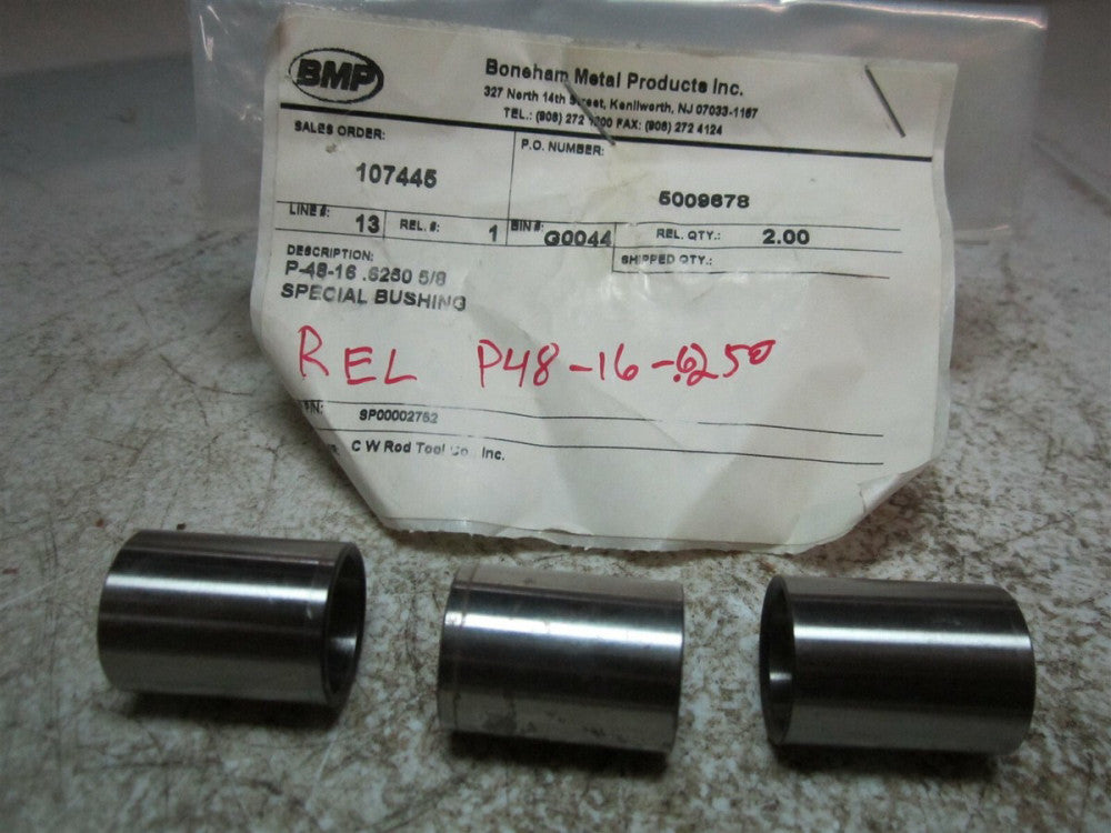 Boneham Metal (SP00002752) REL P48-16-0.625 Special Drill Bushing - Pack of 3
