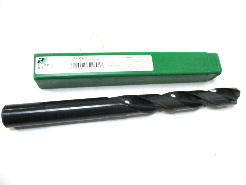 Precision (051057) 57/64" 118° Point Spiral Flute RH HSS Taper Length Drill Bit 