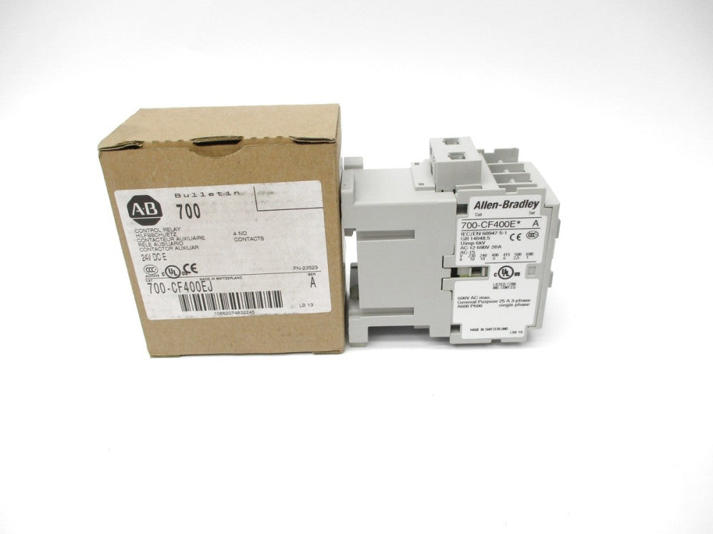 ALLEN BRADLEY 700-CF400EJ SER. A 24VDC 20A (BR/WH) NSMP