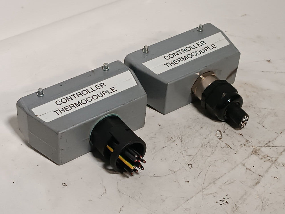 Lot of 2 Connector Assemblies H-BE-24-BS Connectors in Metal Housings
