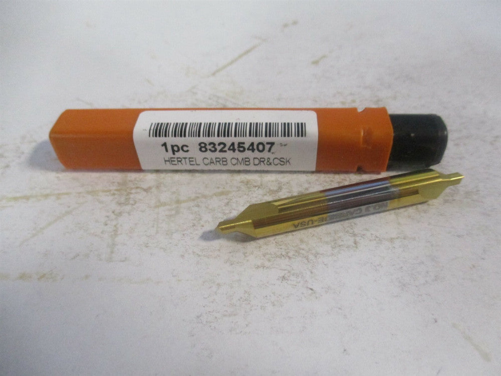 (300-001505) #3 60° 1/4" x 7/64" x 2" Solid Carbide Combo Drill & Countersink 
