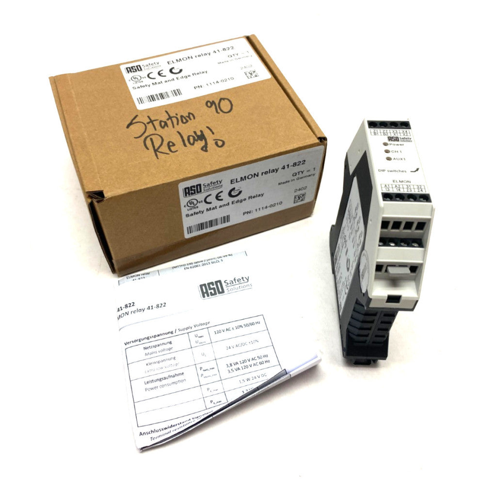 ASO Safety Solutions 1114-0210 Safety Mat and Edge Relay ELMON relay 41-822