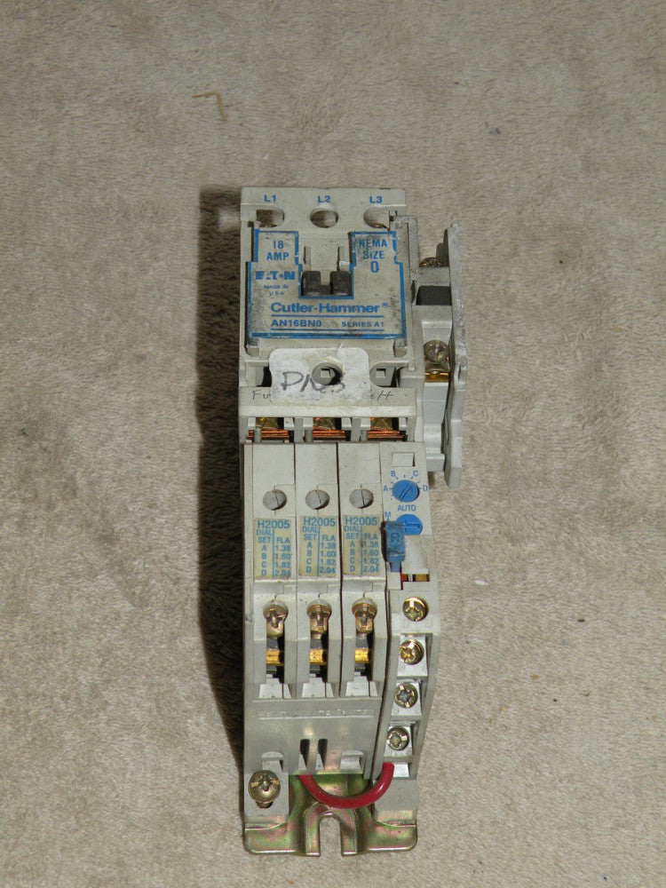 Cutler-Hammer AN16BN0 Motor Starter 18A NEMA 0 W/ C320KGS1 C306DN3 