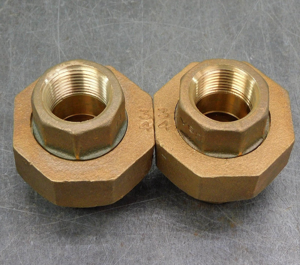LEE Brass Female Union Fitting 3/4" x 3/4" NPT Lot of Two (2)