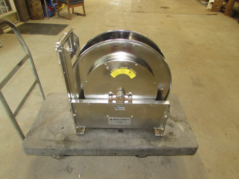 REELCRAFT 9000 , 1" SS HOSE REEL , 50ft, 300psi, SPRING RETURN, NICE MAKE OFFER!