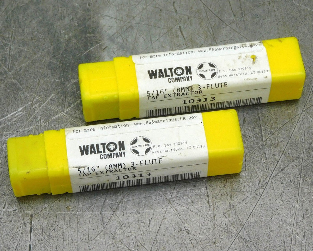 Walton 10313 Flute Tap Extractor 5/16" 8mm Lot of Two (2)