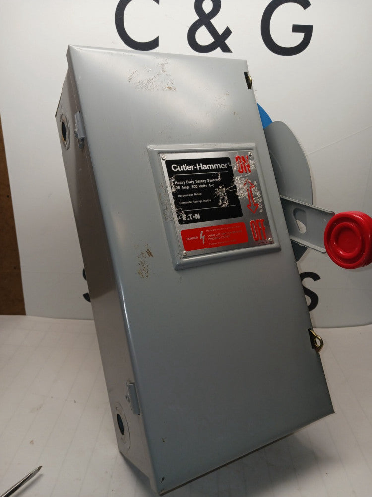 CUTLER HAMMER DH361UGK 30 AMP NON-FUSED SAFETY SWITCH 600 VAC 30 HP 3 PHASE
