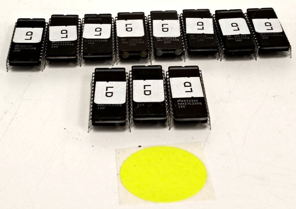 ASSORTED LOT NATIONAL SEMICONDUCTOR NM27C256Q 200 & 150  LOT OF 12