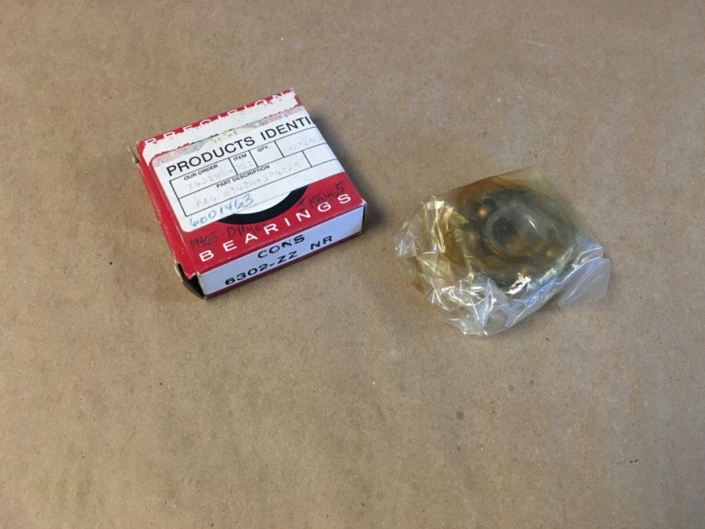 Precision Bearings 6302-ZZ NR Deep Groove, Ball Bearings (KB)