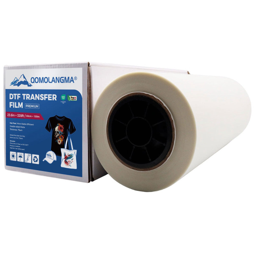 QOMOLANGMA 23.6in x 328ft DTF Hot Peel Transfer Paper Premium Roll USA