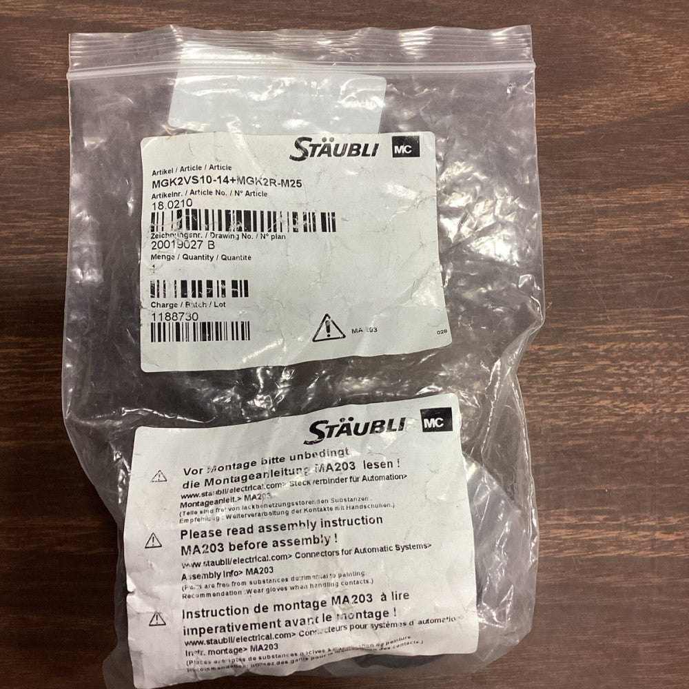 STAUBLI MC MGK2VS10-14+MGK2R-M25 MULT-COUPLING CONNECTOR