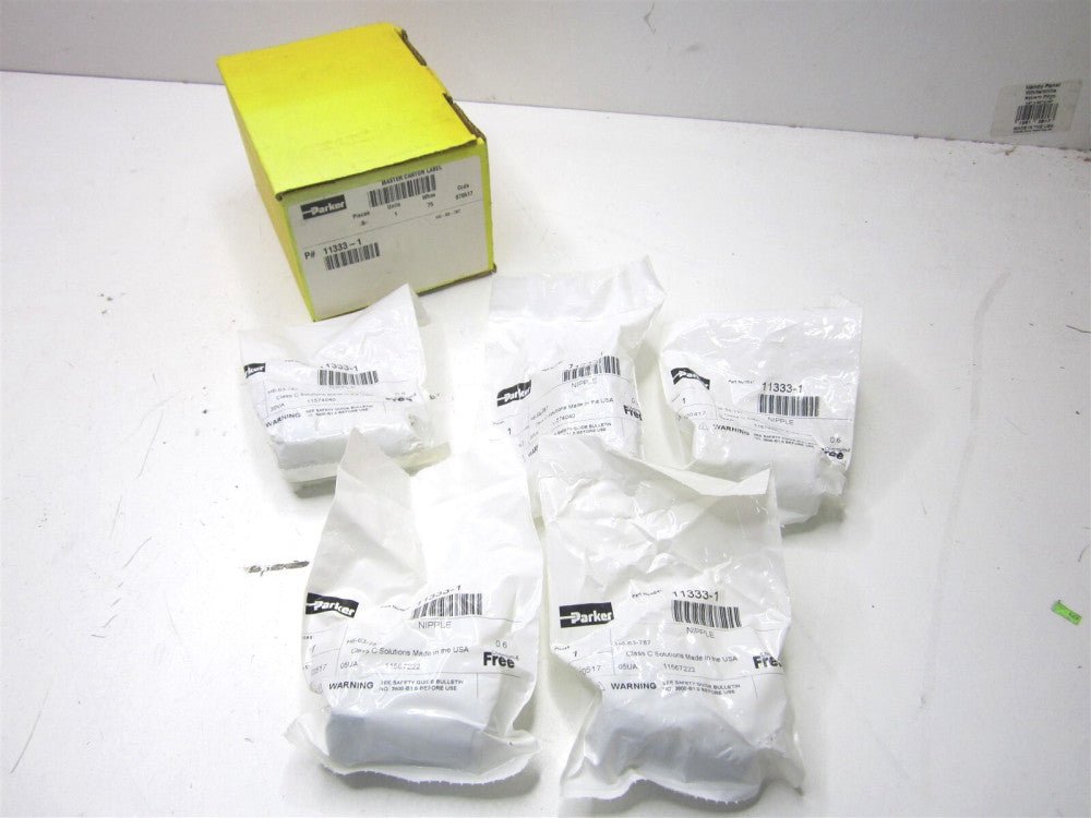 Parker (H6-63) 3/4" Steel Hydraulic Hose Female Pipe Rigid Fitting - Lot of 5