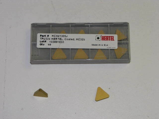 10 Pieces Made in U.S.A. TPU324 HC325 Carbide Indexable Inserts