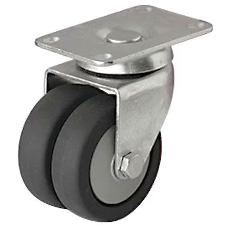 Zoro Select P9s-Rp030k-P Plate Caster,220 Lb. Load Rating,Swivel