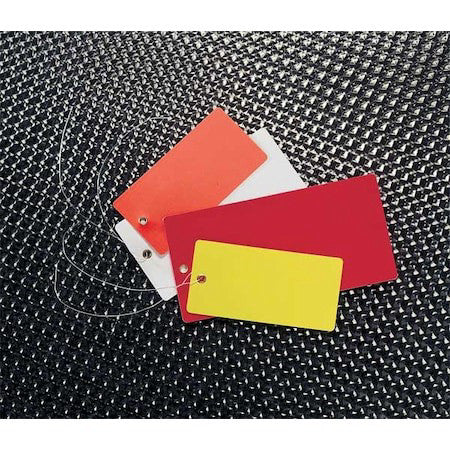 See All Industries Tuf-G06ow Blank Shipping Tag, Vinyl, 6-1/4" H X 3-1/8" W,