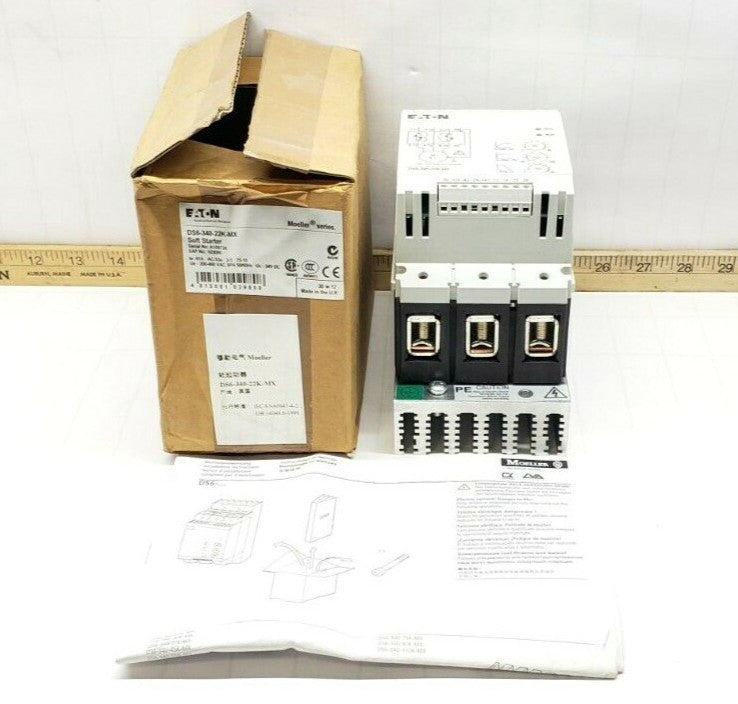 New Eaton 30 HP Soft Starter 200-460 VAC In 3 Phase 24 VDC Out  DS6-340-22K-MX