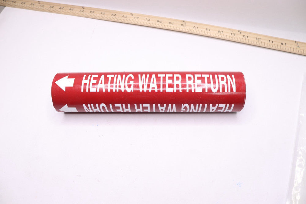 Snap-Around Pipe Markers Heating Water Return