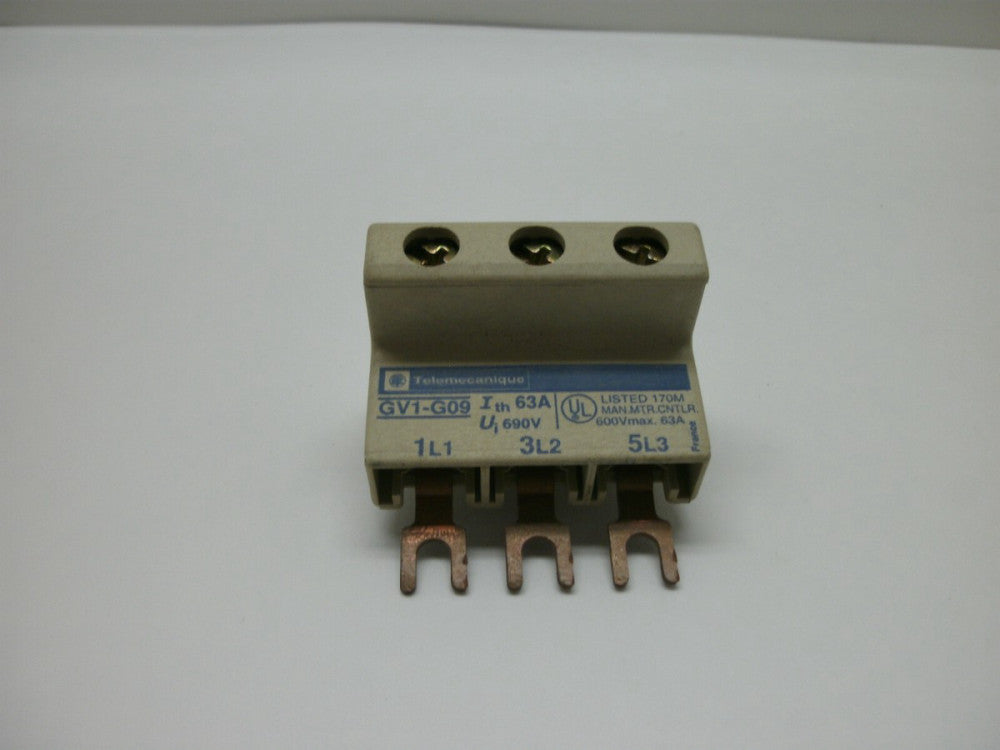 TELEMECANIQUE GV1-G09 STARTER TERMINAL BLOCK 63 AMP 3 POLE 690V