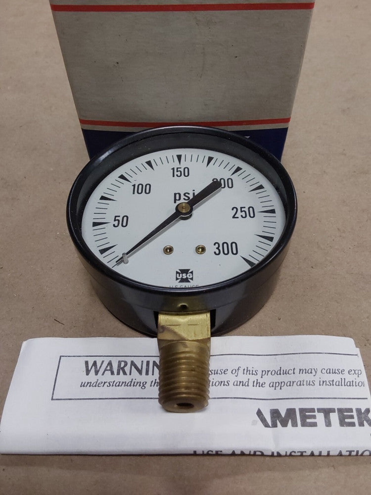 NEW 2 1/2" USG P-500 0-300psi Pressure Gauge