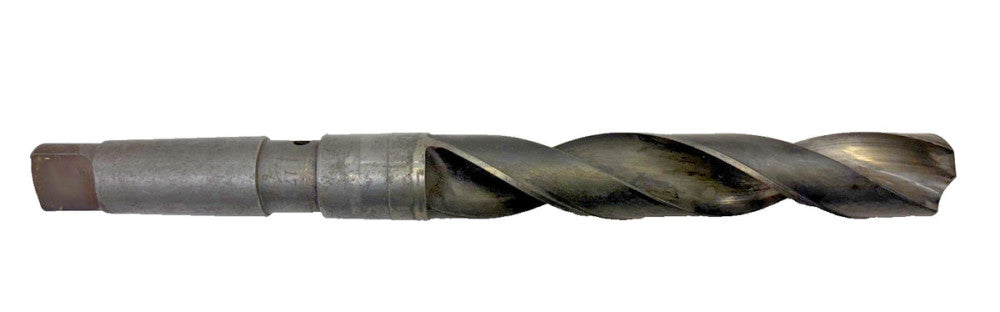 1-17/64" #4 MORSE TAPER DRILL BIT, SPIRAL 2 FLUTE, HSS, OAL: 13"